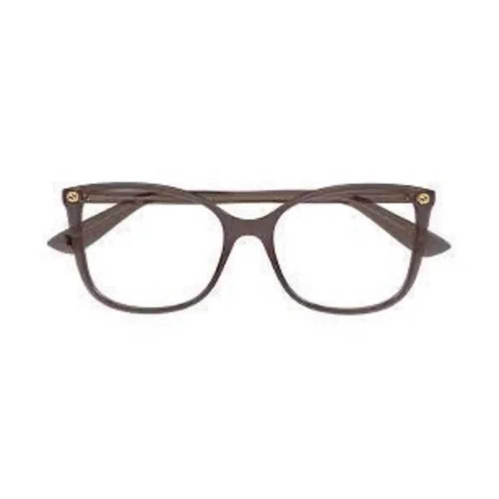 NWT Gucci GG0026o-019 Brown 53mm Eyeglasses